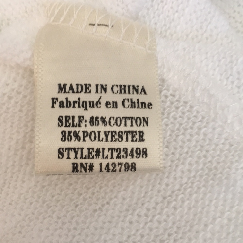 White Long Sleeve detail Top. - Picture 4 of 4